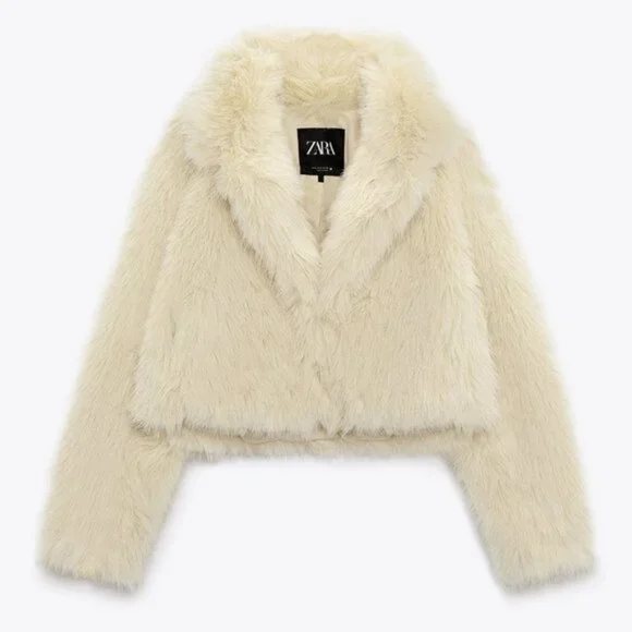 BLOGGER'S FAVE! Zara Faux Fur Coat NWT - Picture 13 of 13
